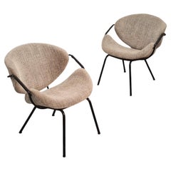 A Pair of Balck & Grey Kulho "Bowl" Chairs by Ola Kettunen, Merivaara 1950s