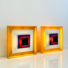 Pareja de apliques Kvadrille de Bent Karlby, años 60, Dinamarca