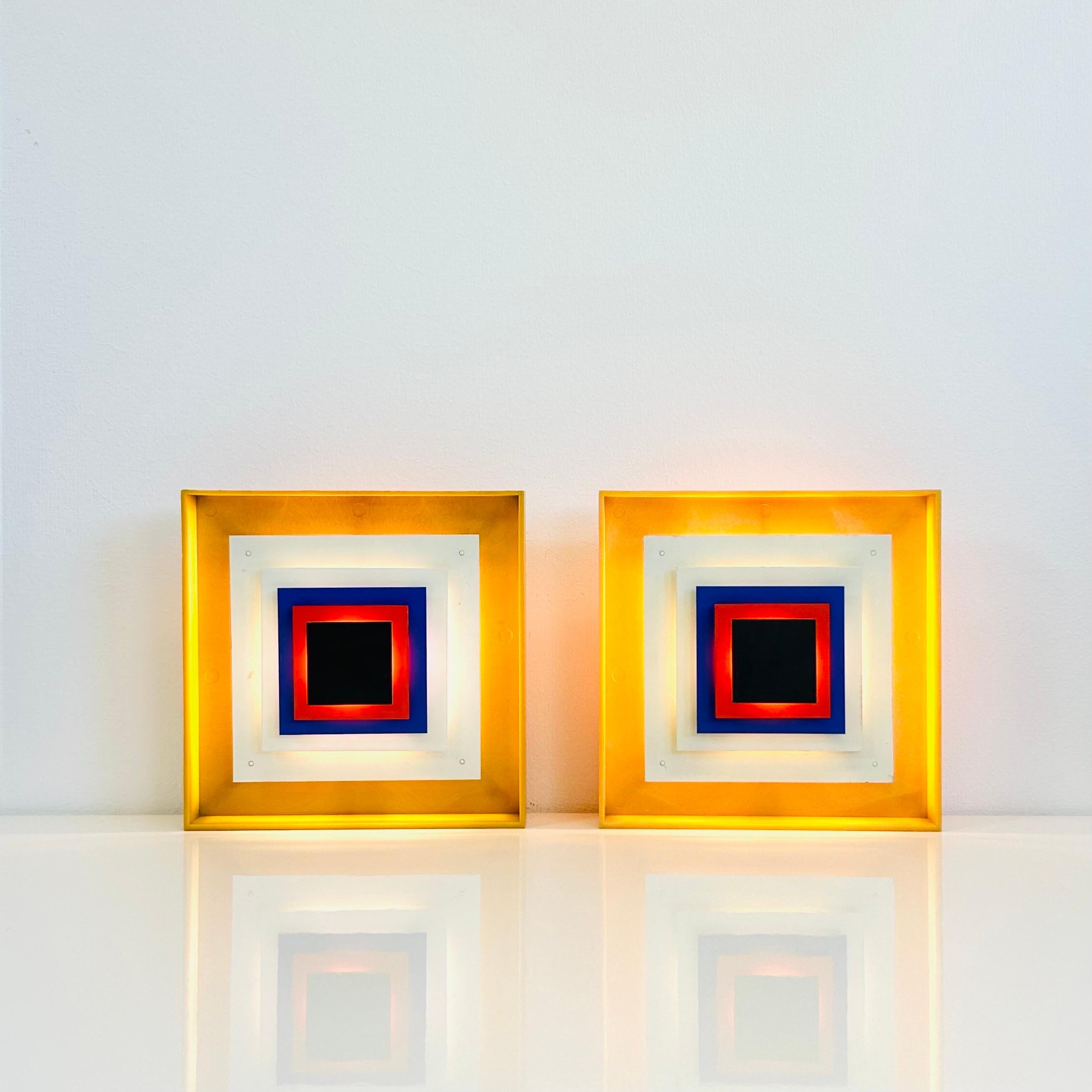 Danish A pair of Kvadrille wall lamps by Bent Karlby, 1960s, Denmark For Sale