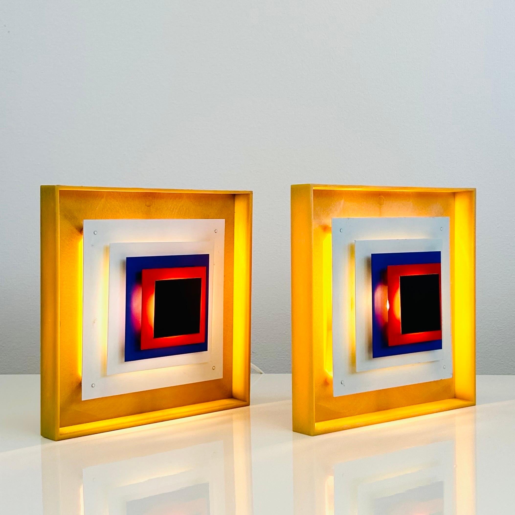 Mid-20th Century Pair of Kvadrille Sconces by Bent Karlby, 1960s, Denmark For Sale
