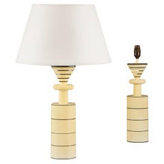 A Pair of Lacquer Bauhaus Lamps