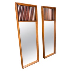 A Pair Of Lane Tower Suite Mirrors Designed by Dave Parmalee 1970's A Pair Of Lane Tower Suite Mirrors Designed by Dave Parmalee 1970's
