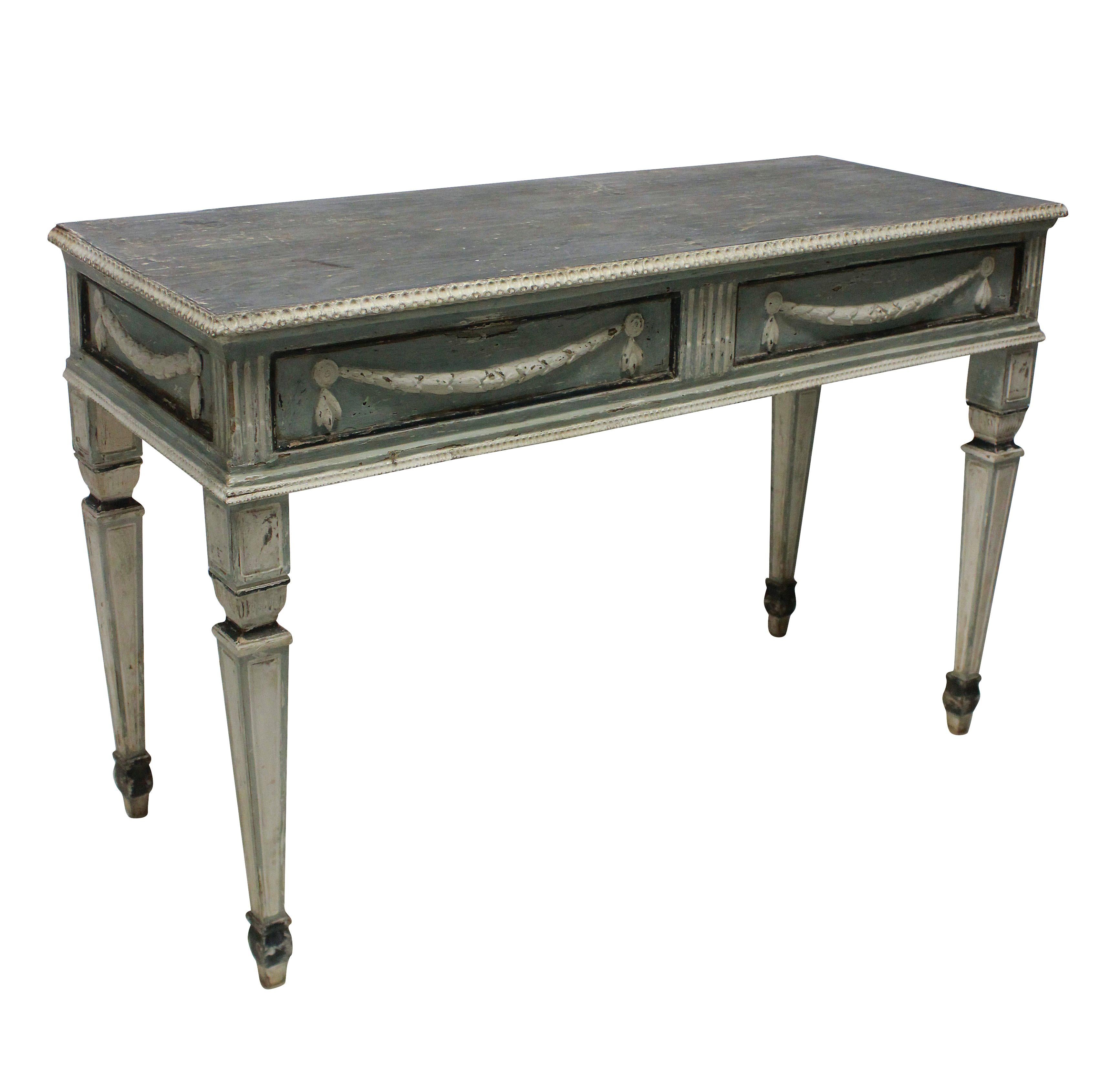 Neoclassical Pair of Large 18th Century Swedish Console Tables