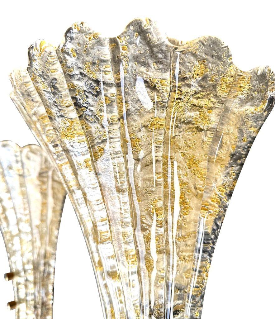 Pareja de grandes apliques de pared en forma de abanico de cristal Orrefors de los años 60, de Carl Fagerlund en venta 3