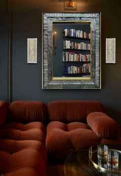 Paire de grandes appliques allemandes des années 1970 en "verre de glace" par Leutchens