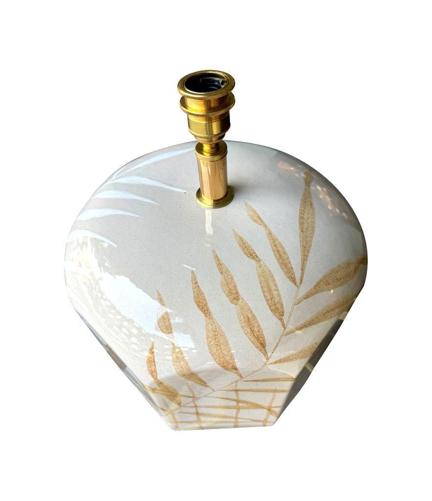 Paire de grandes lampes en céramique peintes à la main par le céramiste Ugo Zaccanini, des années 1970 en vente 13