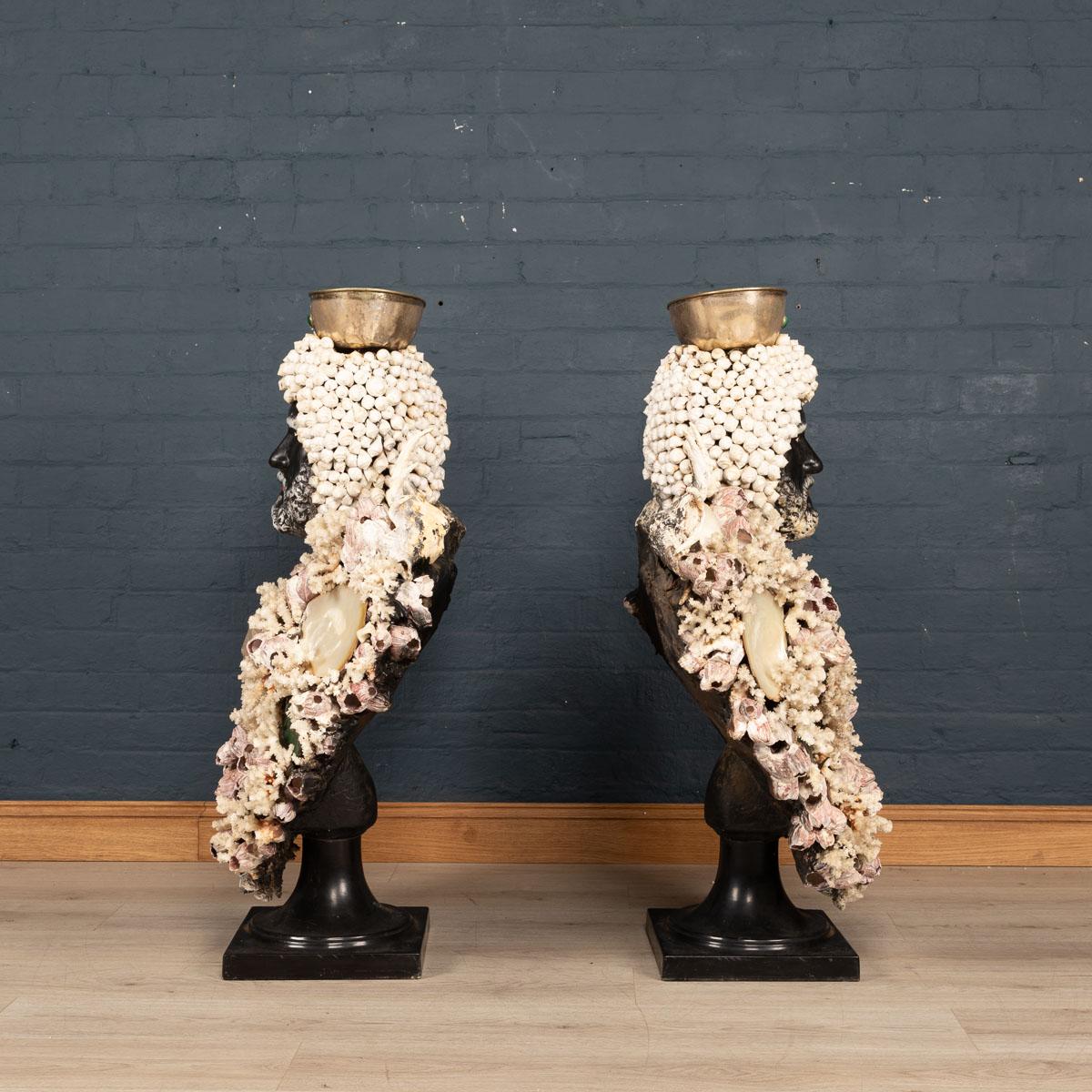 Anthony Redmile is a British Postwar and contemporary sculptor who was born in 1945 and established himself on the London interior design scene in the 1960s, producing eclectic and distinctive pieces for his clients. These busts are typical of his