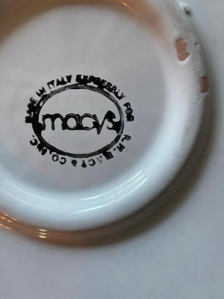 Pair of Large and Vibrant La Musa Serving Platters for Macy's For Sale