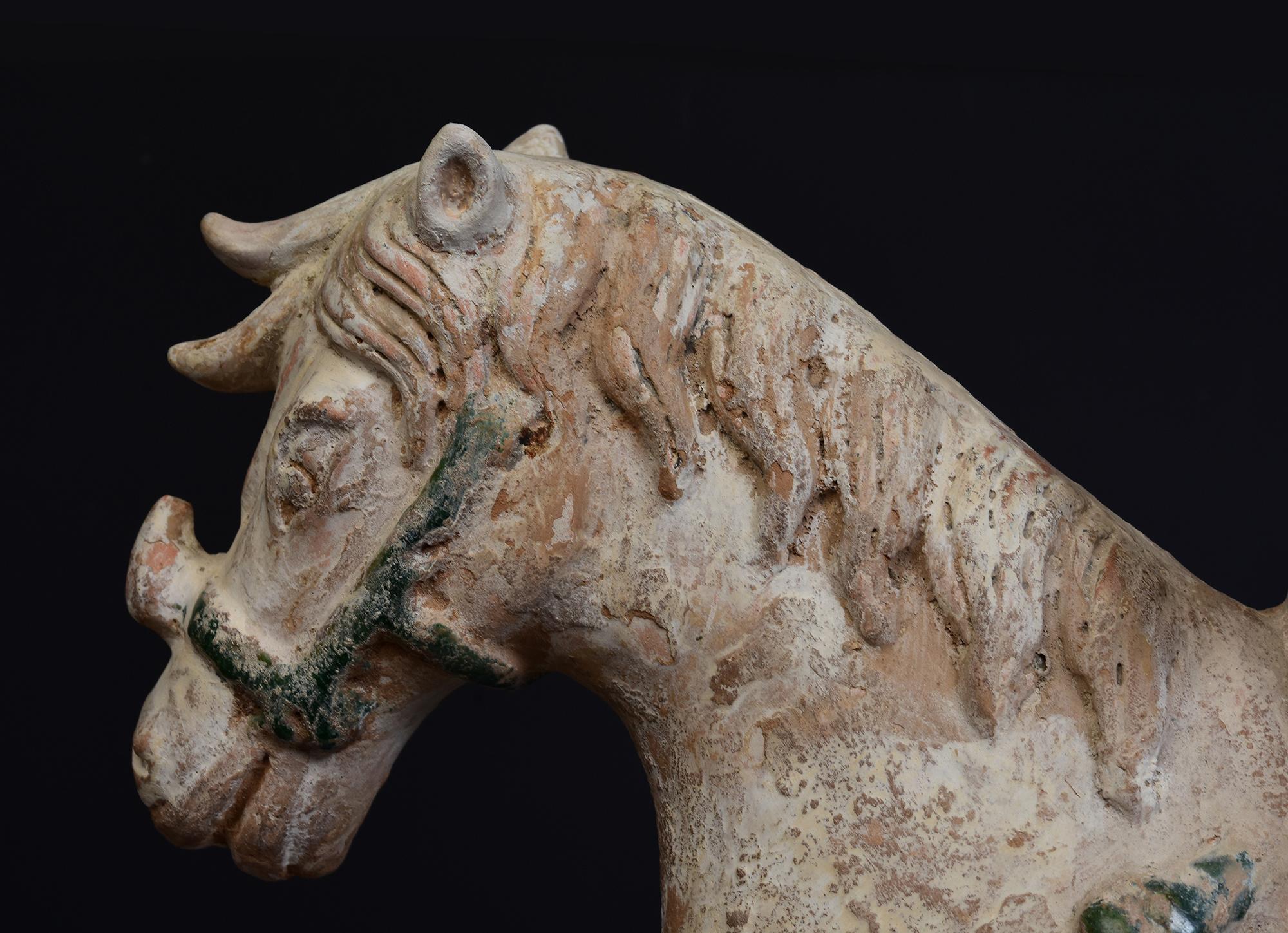 A Pair of Large Antique Ming Pottery Musician Rider on Horse with Oxford TL Test For Sale 4