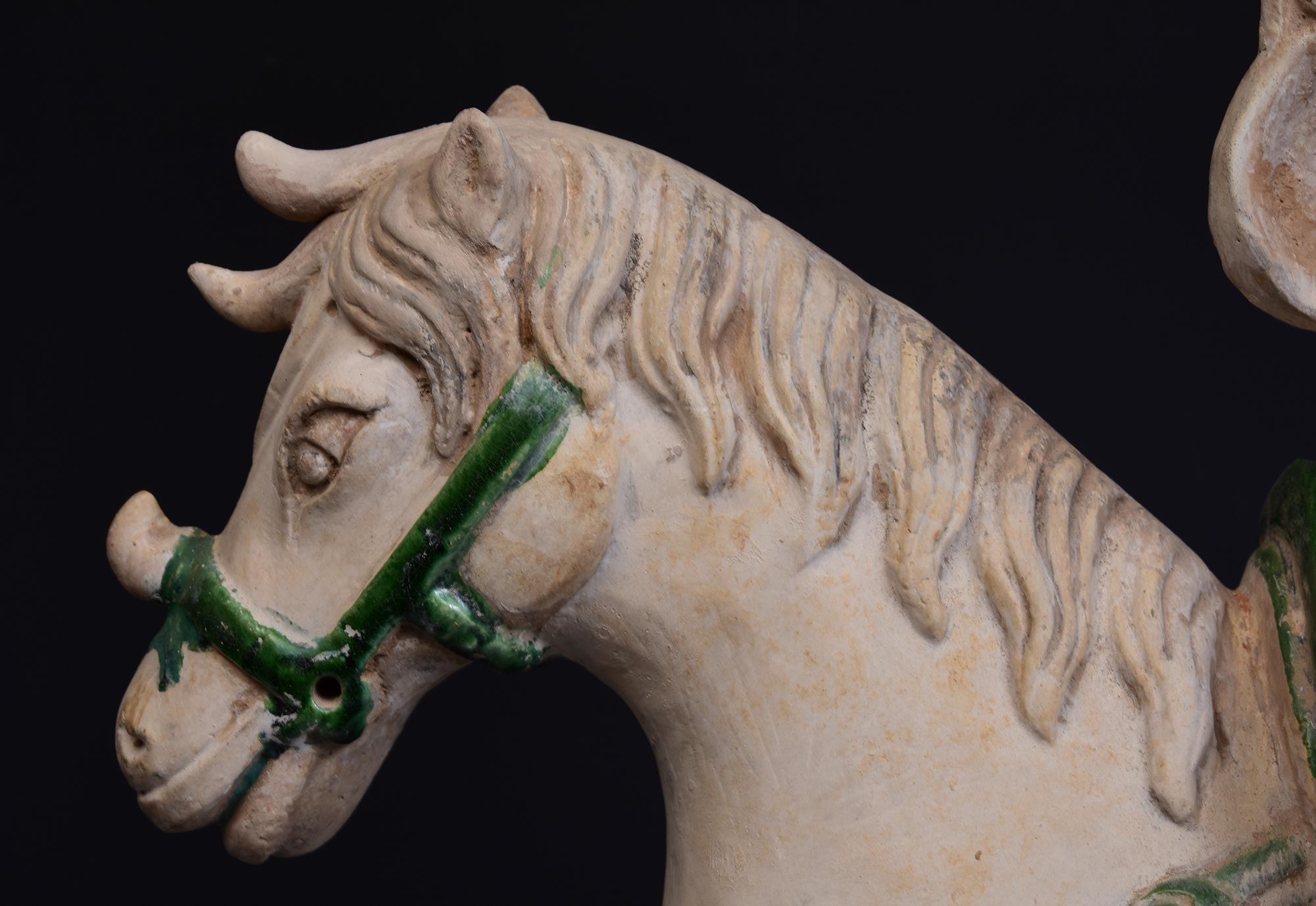 A Pair of Large Antique Ming Pottery Musician Rider on Horse with Oxford TL Test For Sale 10