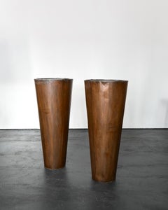 A Pair Of Large C.1970s Copper Planters