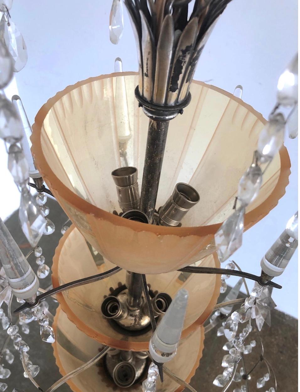 A pair of large Chandeliers by Elis Bergh For Sale 2