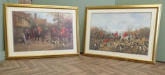 A Pair of Large Coloured Hunting Prints   These are large coloured prints