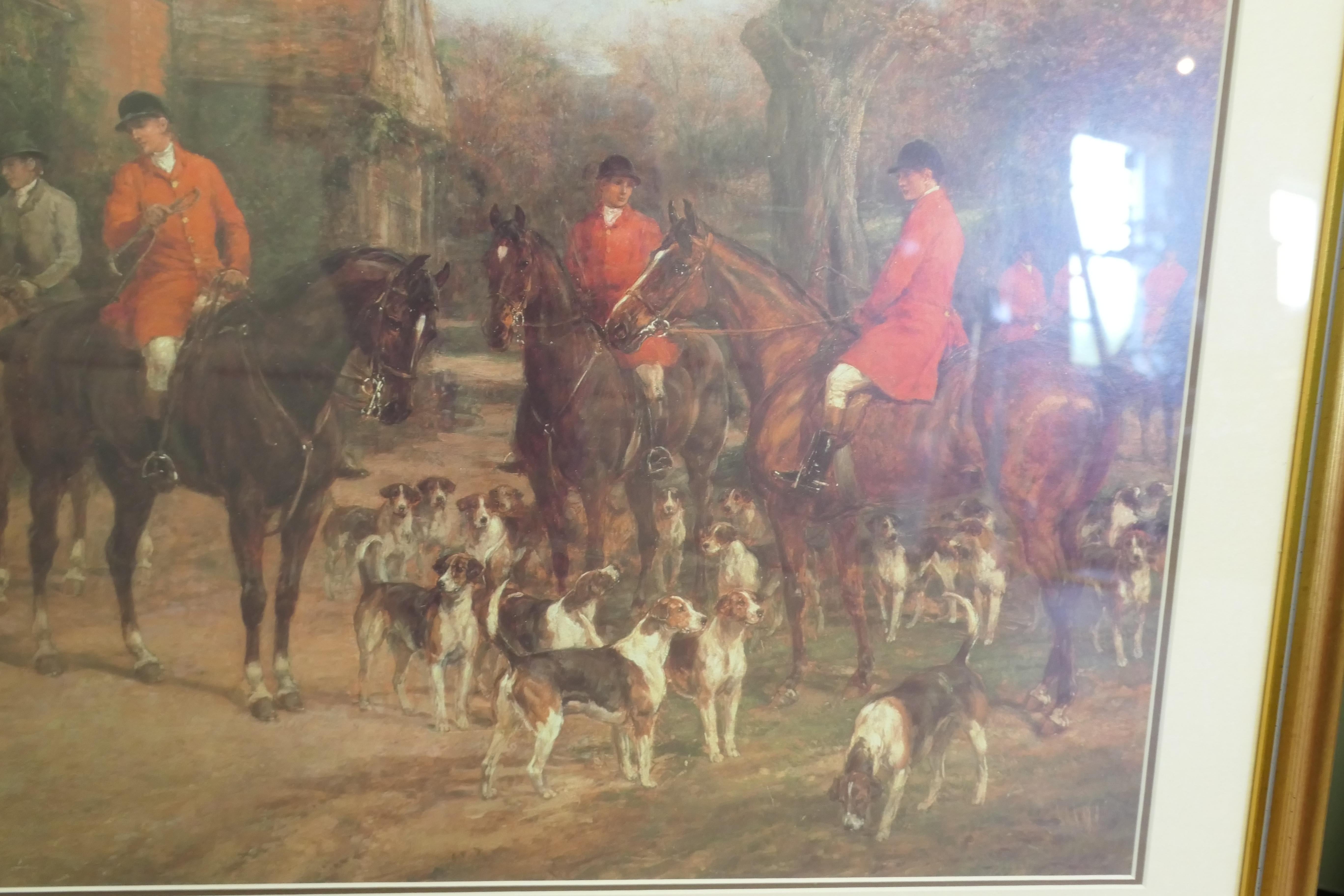 Paper A Pair of Large Coloured Hunting Prints   These are large coloured prints For Sale