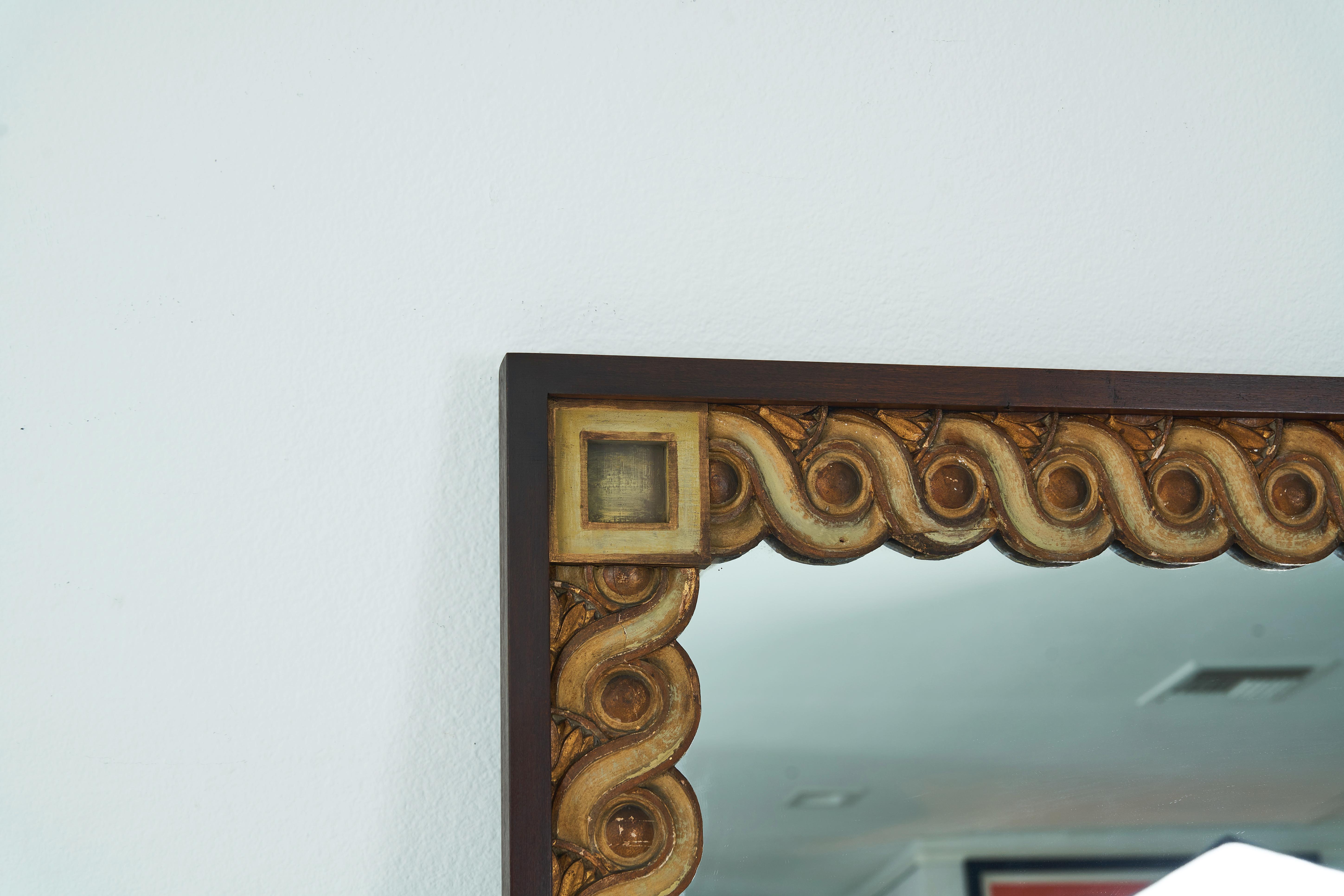 Carved A Pair of Large Custom Mirrors, designed by William Haines For Sale