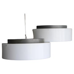 Vintage A pair of large Disc Lamps from Luxus Sweden design by Uno & Östen Kristiansson 