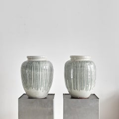 A Pair Of Large Early 20th C. Japanese Ceramic Planters