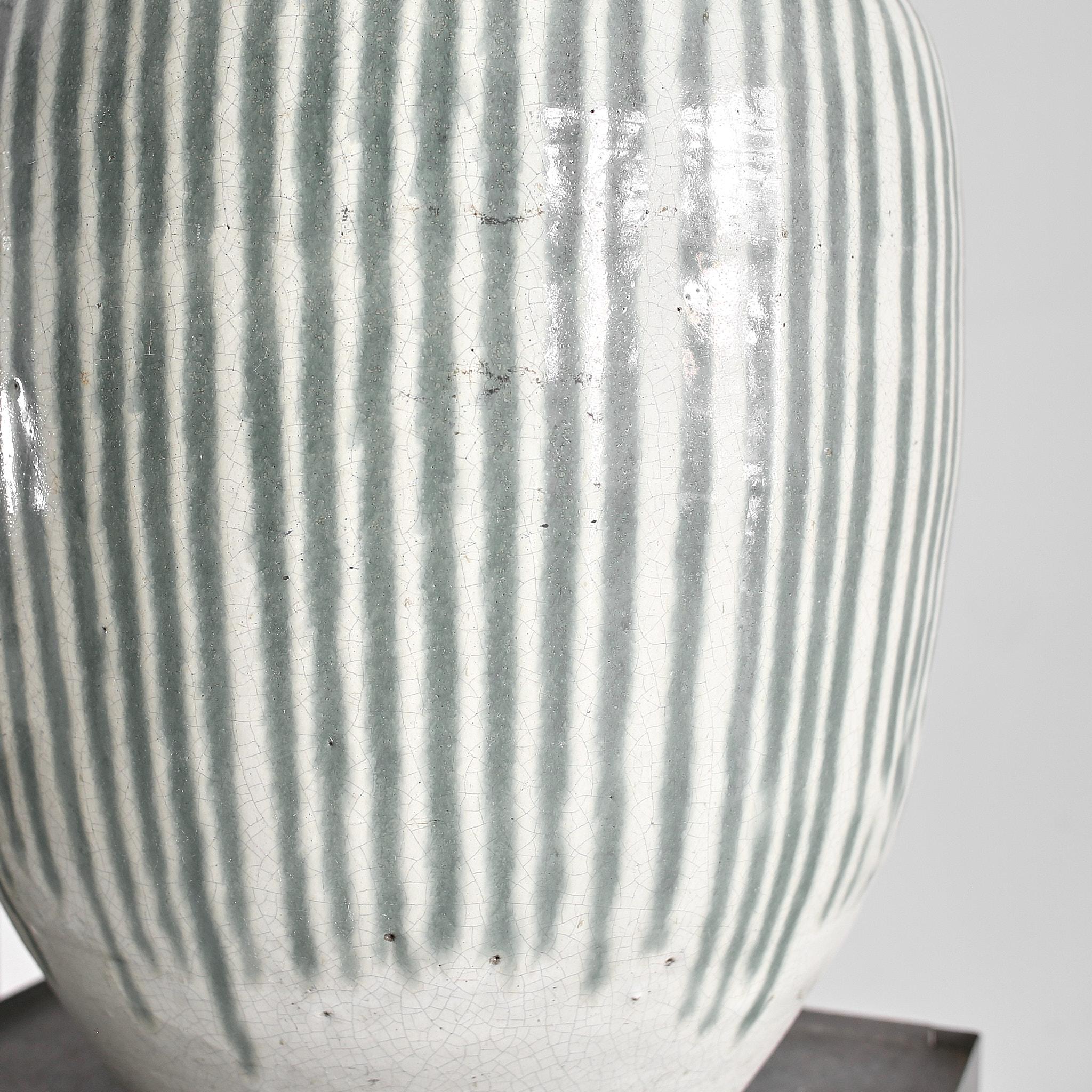 A Pair Of Large Early 20th C. Japanese Ceramic Planters 3