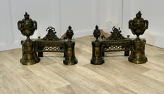 A Pair of Large French 18th century Brass Chenets