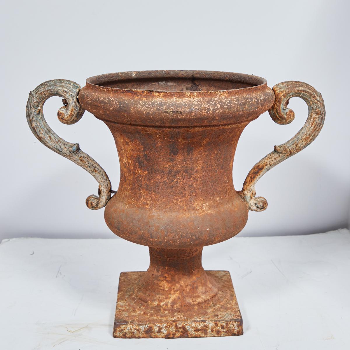 Pair of 19th Century Large French Iron Urns For Sale 5