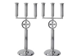Pair of Large Georg Jensen Bernadotte Candelabra 855C