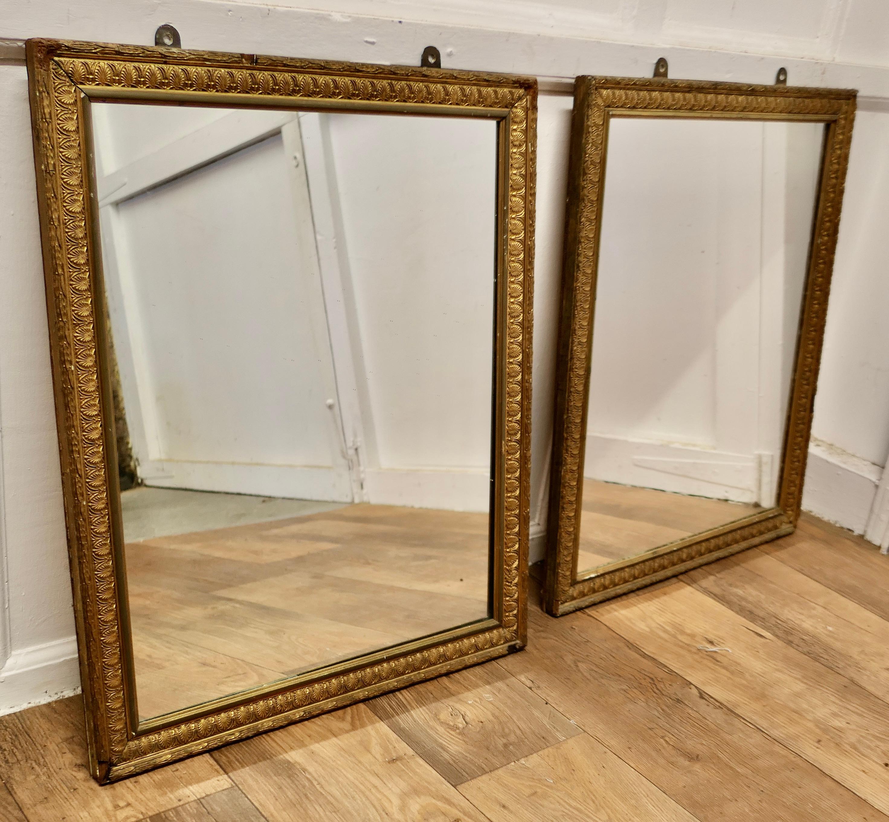 Late 19th Century A Pair of Large Gilt Mirrors   