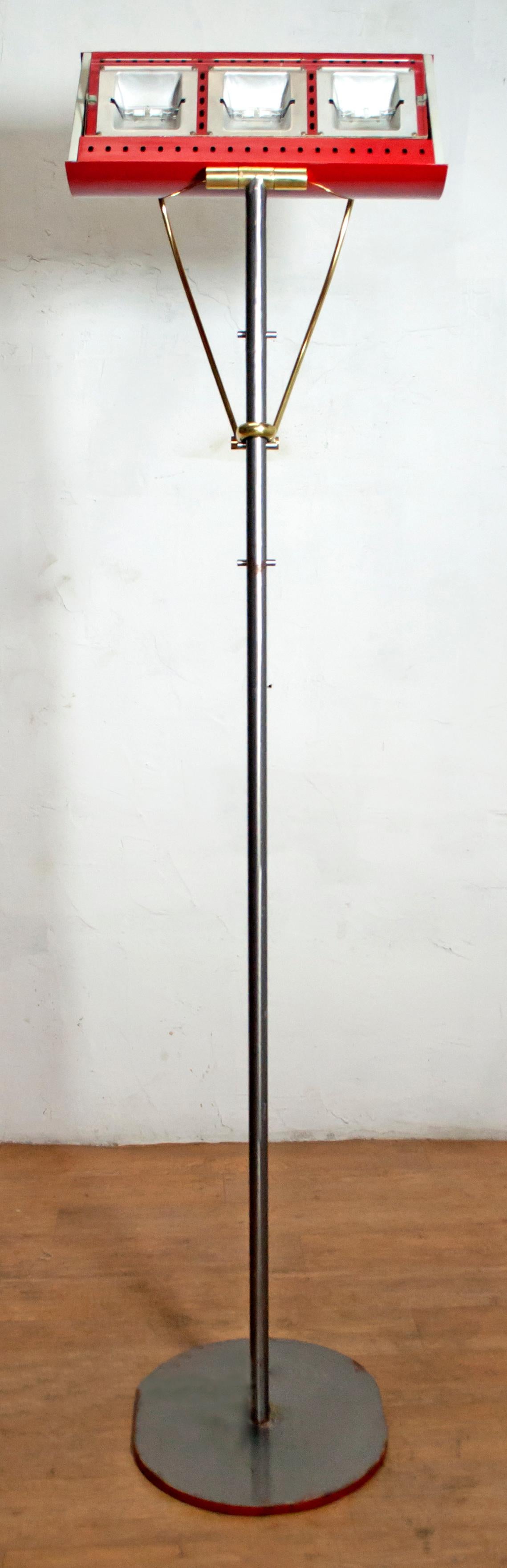 Metal Pair of Large Italian Floor Lamps by Afra & Tobia Scarpa for Benetton Group