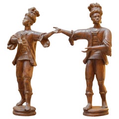 Pair of Large Italian Terracotta Moorish Statues