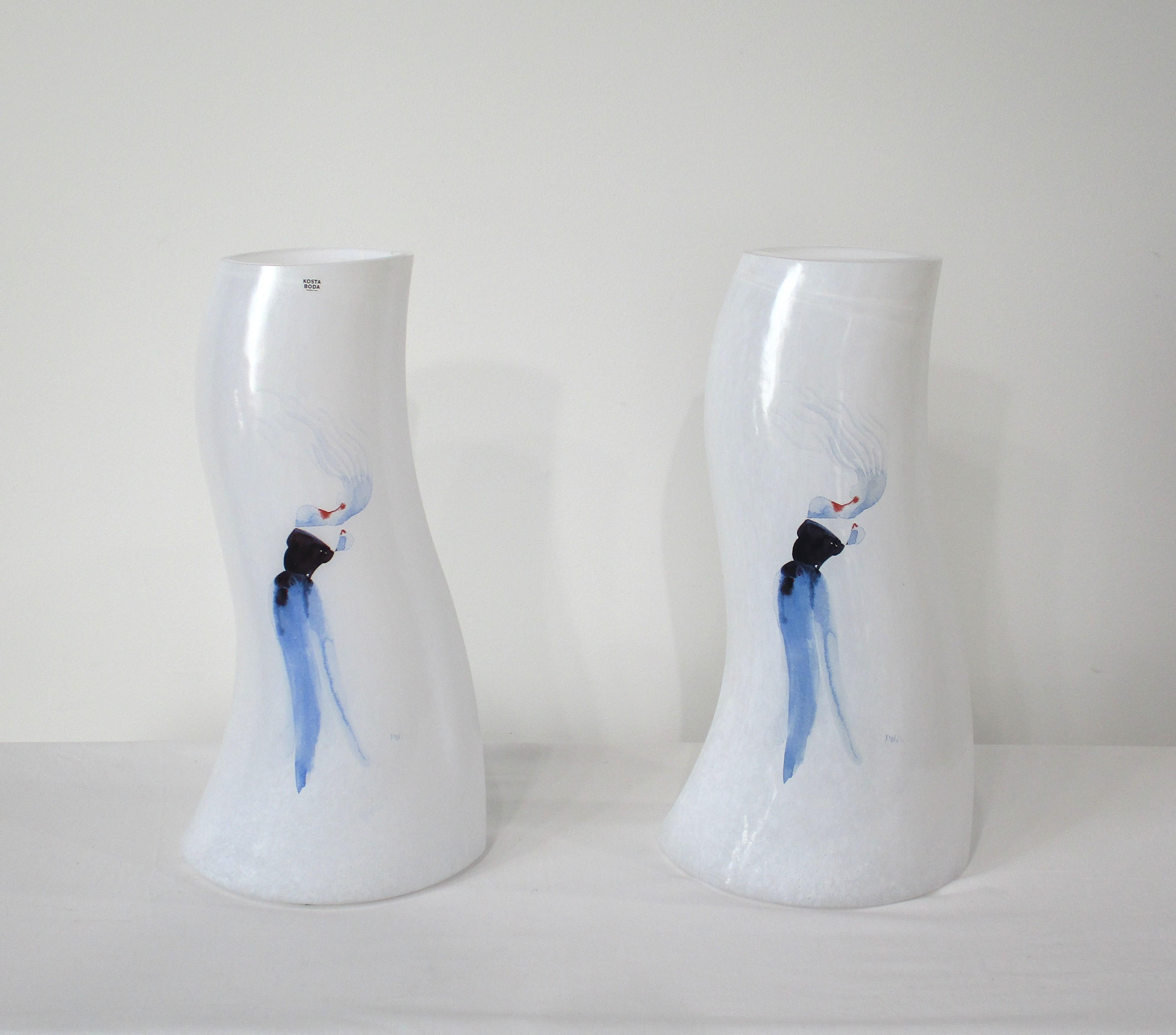Kosta Boda grand vase Walk Glass de Kjell Engman, Suède en vente 5
