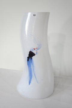 Kosta Boda Large Cat Walk Glass Vases by Kjell Engman Sweden