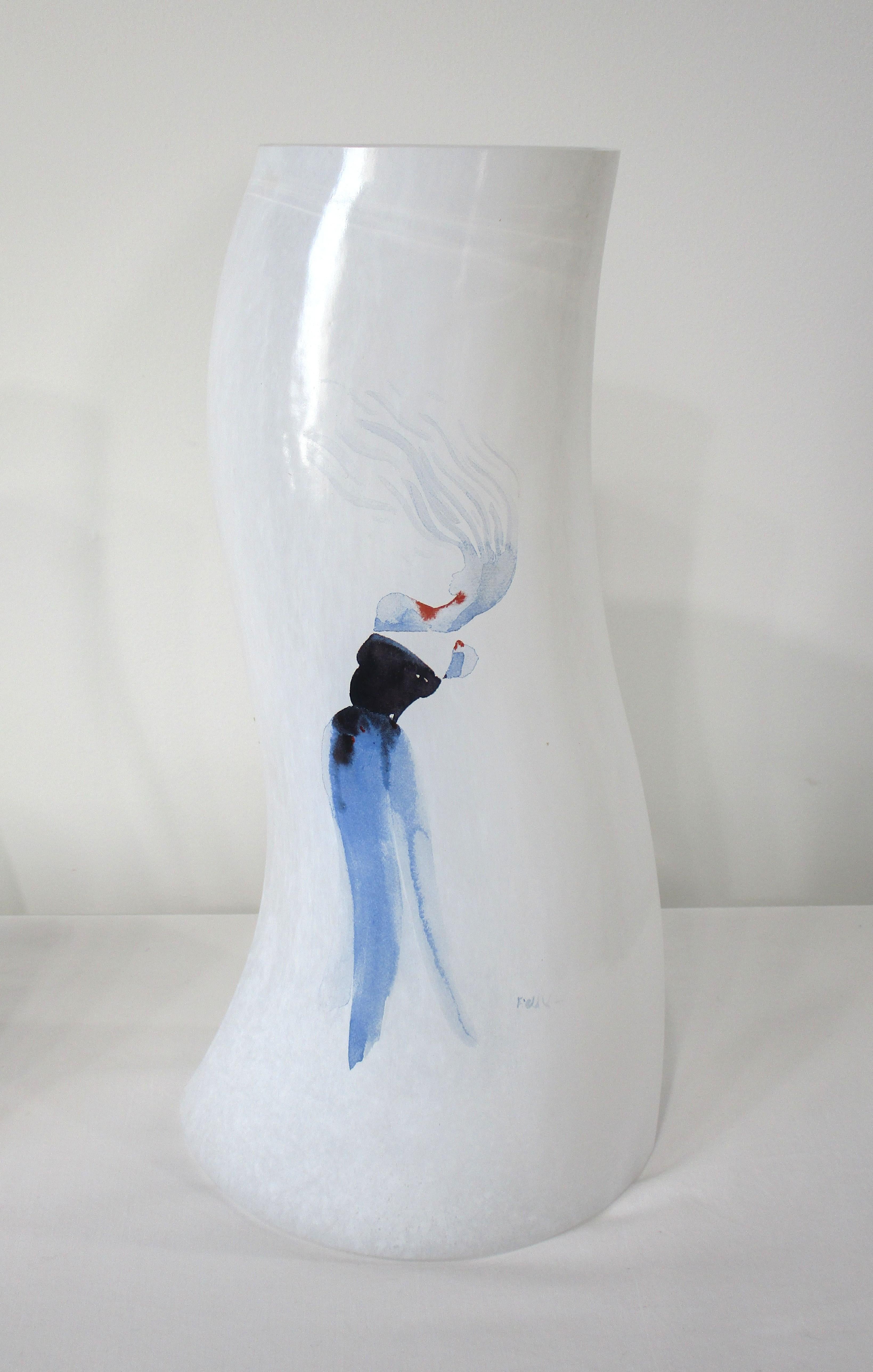 Moderne Kosta Boda grand vase Walk Glass de Kjell Engman, Suède en vente