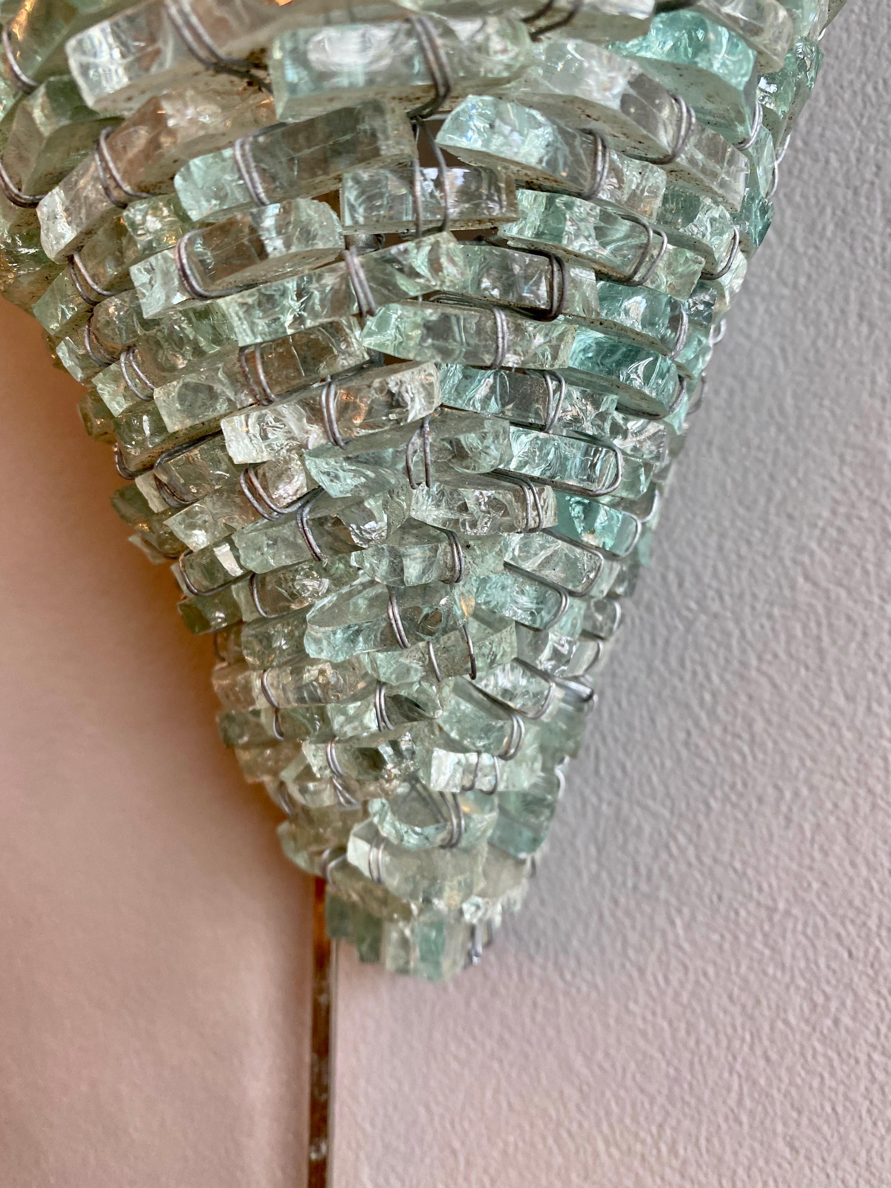 Pair of Large Murano Glass Wall Lights 5