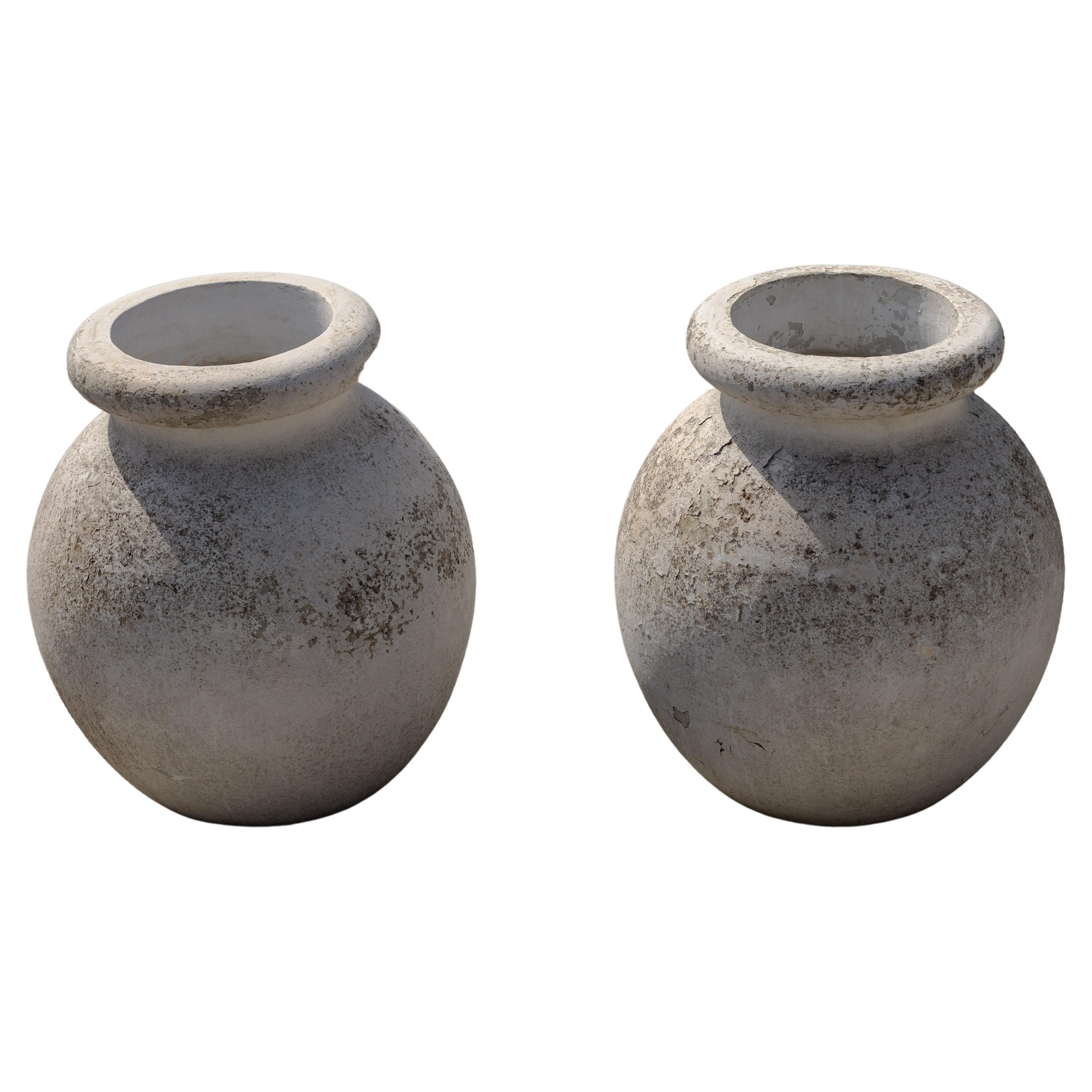 A Pair of Large Olive Jars by Willy Guhl, 1960's, Switzerland