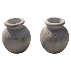 A Pair of Large Olive Jars by Willy Guhl, 1960's, Switzerland