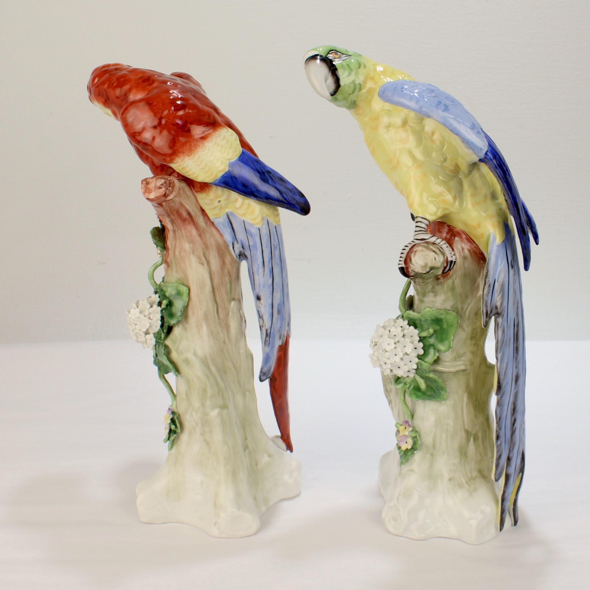 porcelain parrot figurines