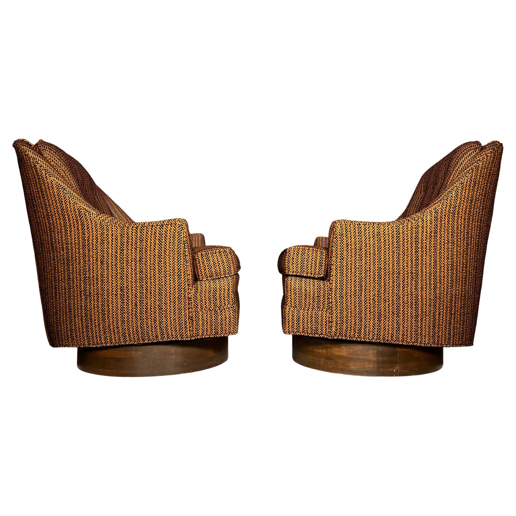 Pair of Large Scale Swivel Chairs