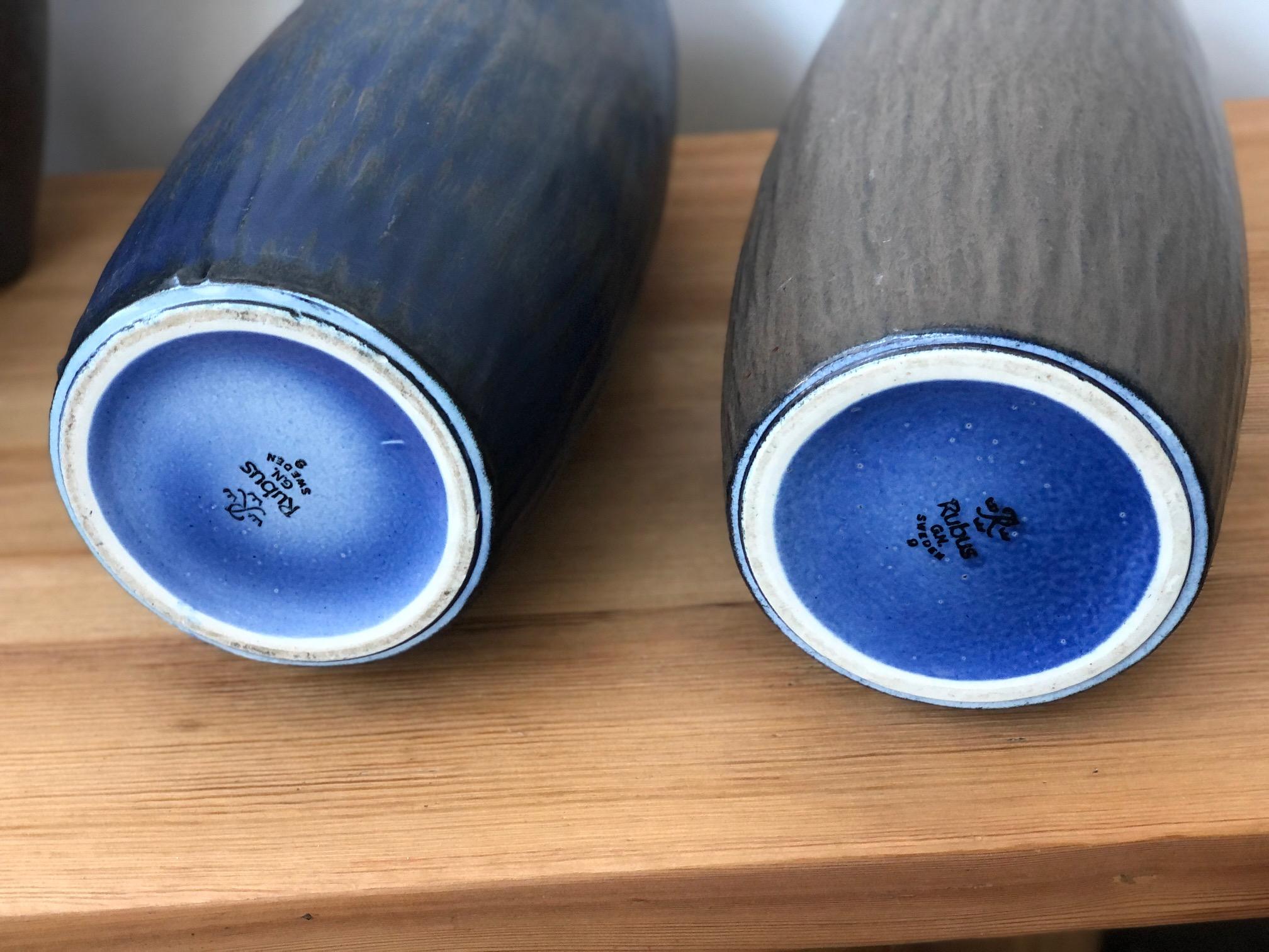 Pair of Large Stoneware Vase by Gunnar Nylund In Good Condition For Sale In Long Island City, NY