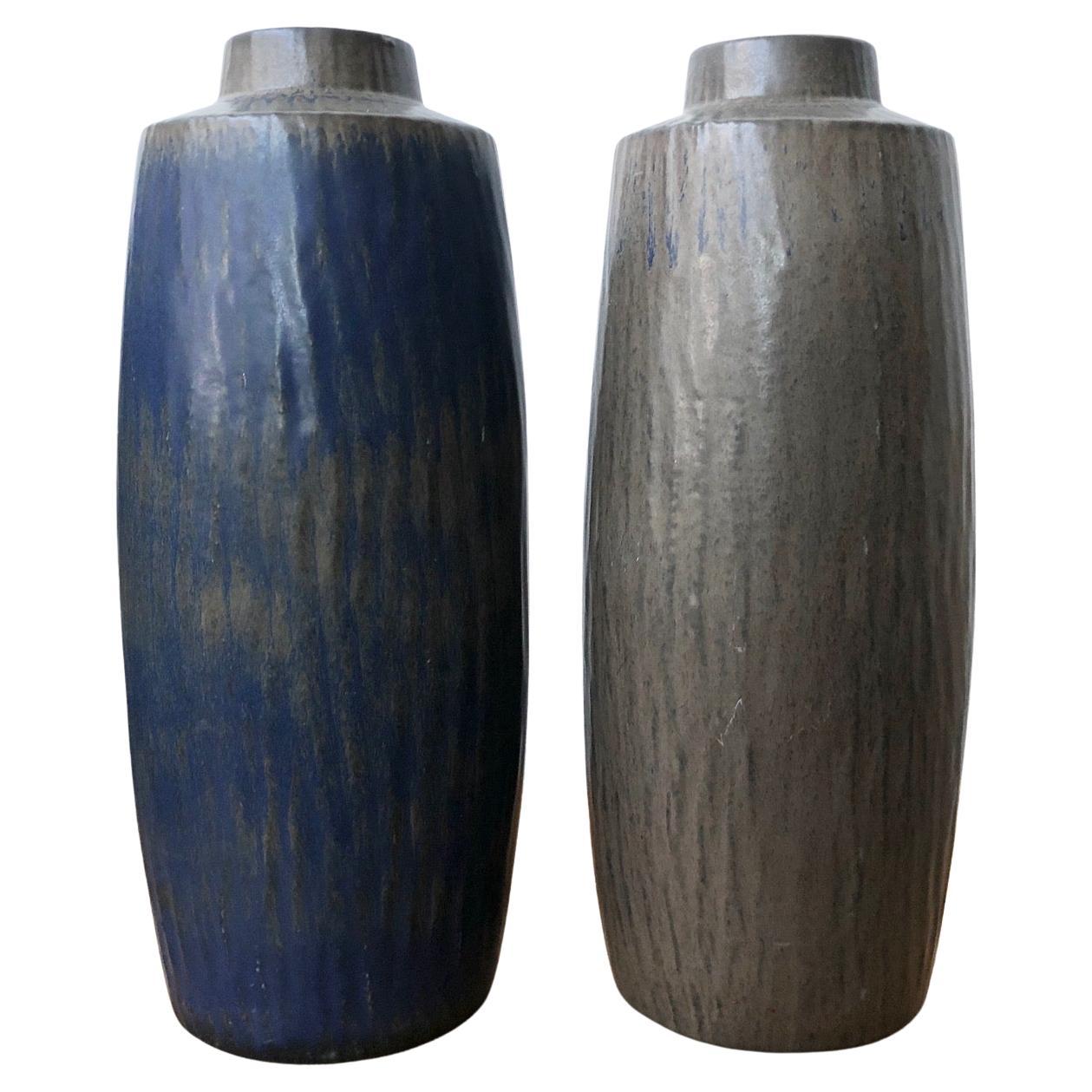 Paire de grands vases en grès de Gunnar Nylund