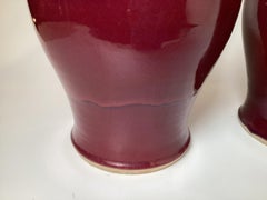 Pair of Large Sung De Beouf Floor Vases