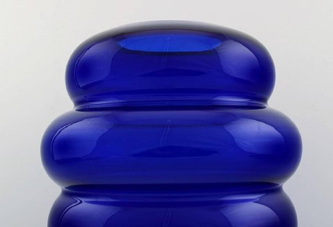 Scandinavian Modern Pair of Large Swedish Art Glass Vases, Modern Swedish Design, 1950s-1960s