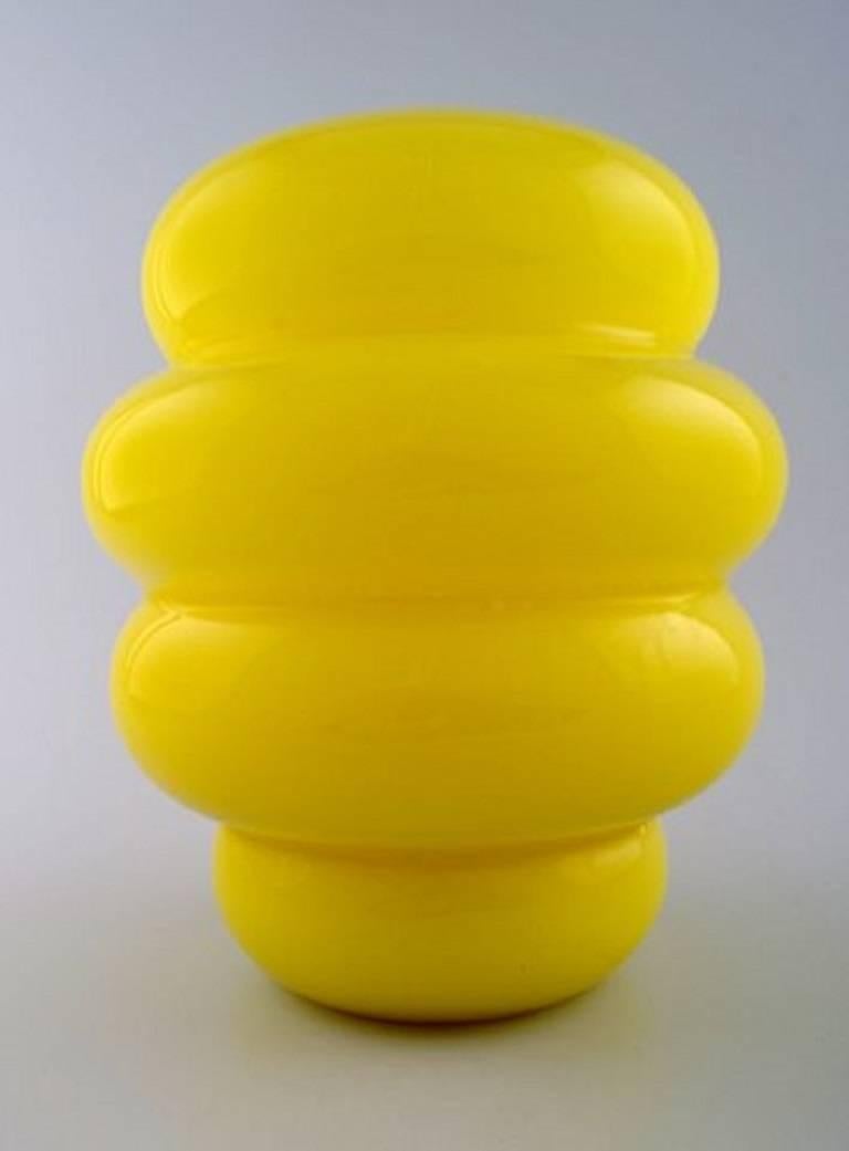 Mid-20th Century Pair of Large Swedish Art Glass Vases, Modern Swedish Design, 1950s-1960s