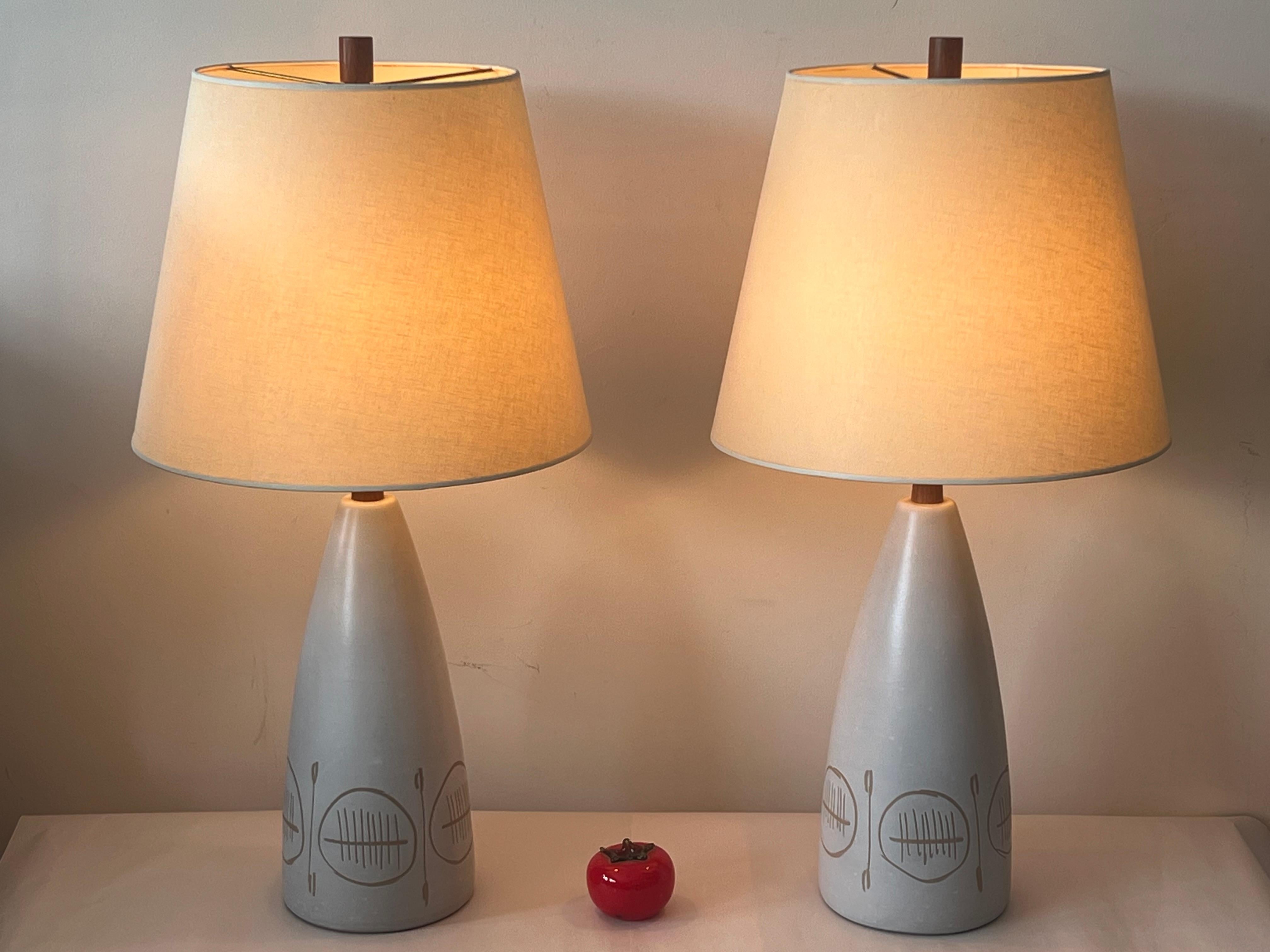 A Pair Of Large Table Lamps By Jane and Gordon Martz Ca' 1960's For Sale 1