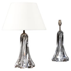 Pair of Large Twisted Murano Lamps