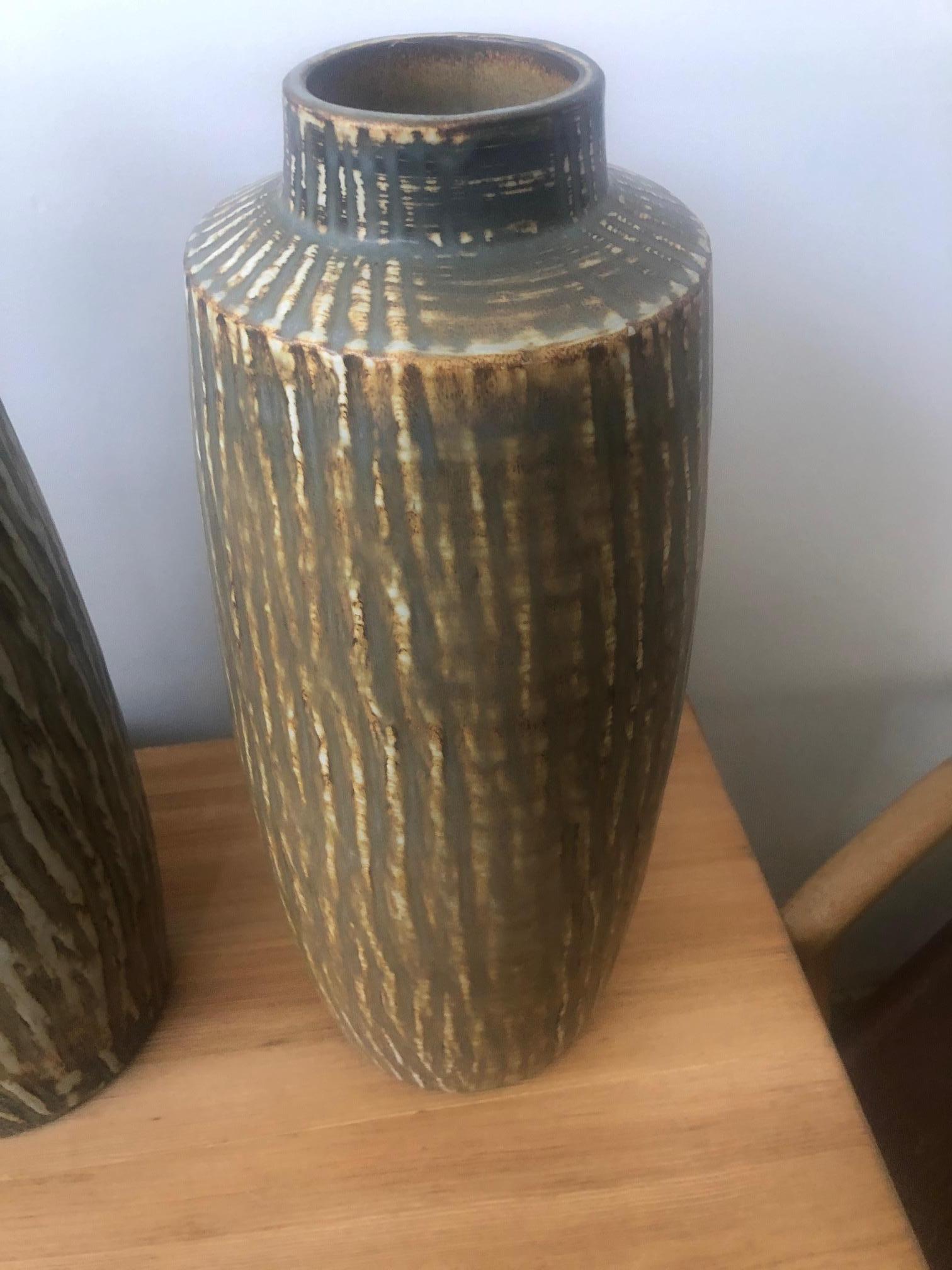 Pair of Large Vase by Gunnar Nylund In Good Condition In Long Island City, NY