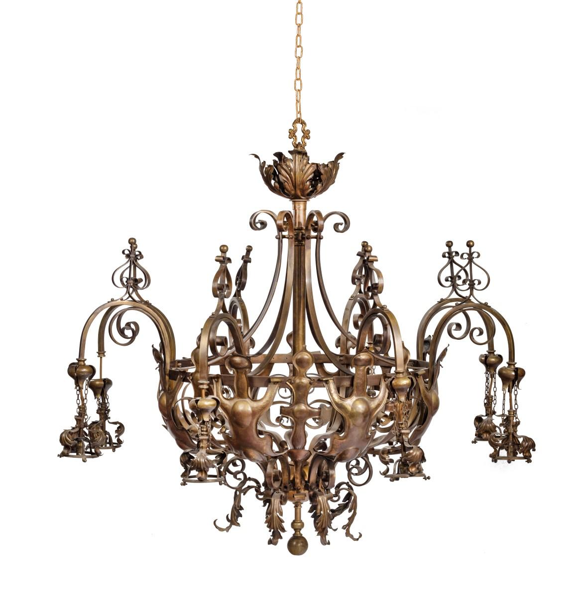 large brass chandeliers