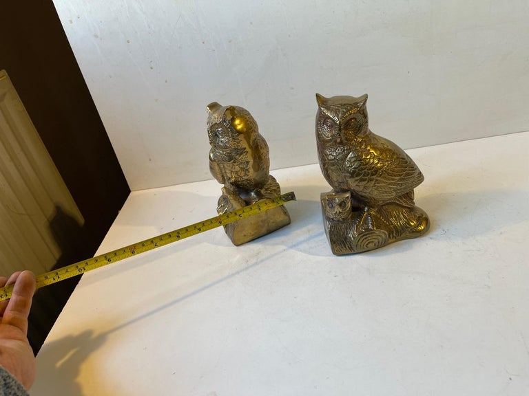 Pair of Large Vintage Owl Bookends For Sale at 1stDibs
