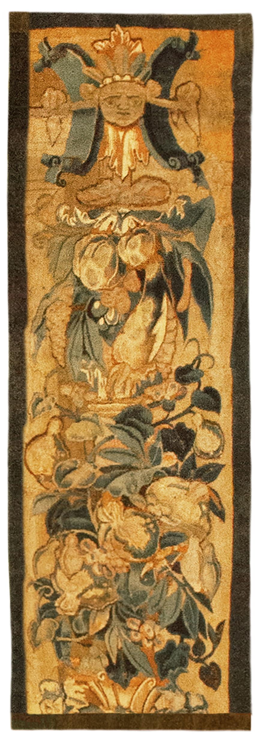 Silk Pair of Late 16th Century Flemish Historical Tapestries, Vertically Oriented For Sale