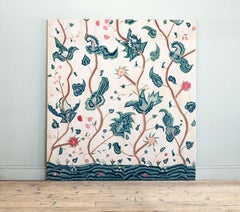 Pair of Late 17th Century ‘Tree of Life’ Crewelwork Bed Hangings