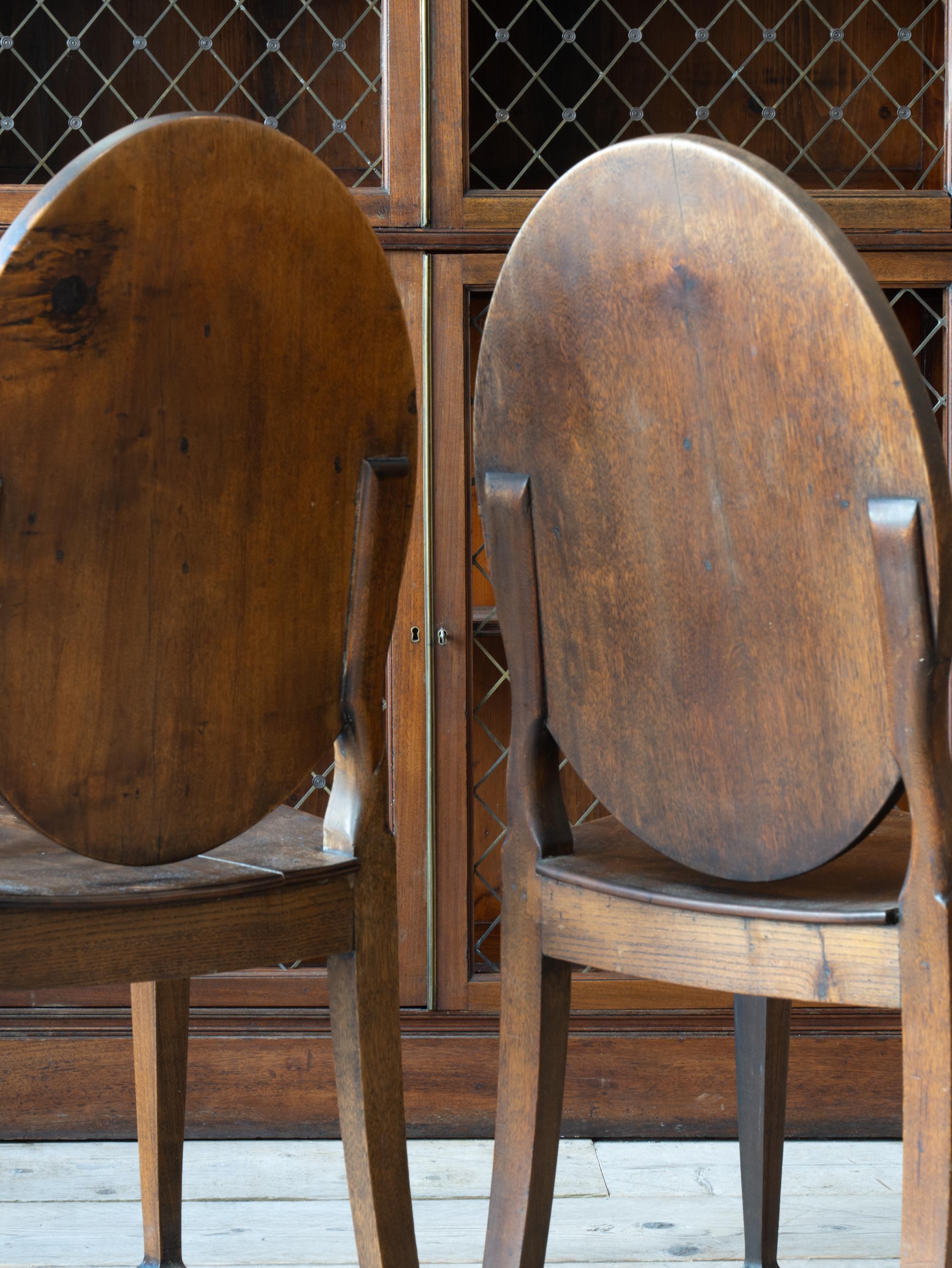 Pair of Late 18th Century Hall Chairs 10
