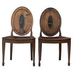 Pair of Late 18th Century Hall Chairs